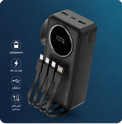 پاور بانک گرین لاین مدل Power Pulse ظرفیت ۲0000 میلی آمپر ساعت Green Lion Power Pulse ۲0000mAh Power Bank