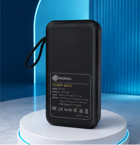 پاوربانک ظرفیت 20000 میلی آمپر ساعت 22.5 وات نکسل 18 ماه گارانتی مدل NC-P15 neckcell